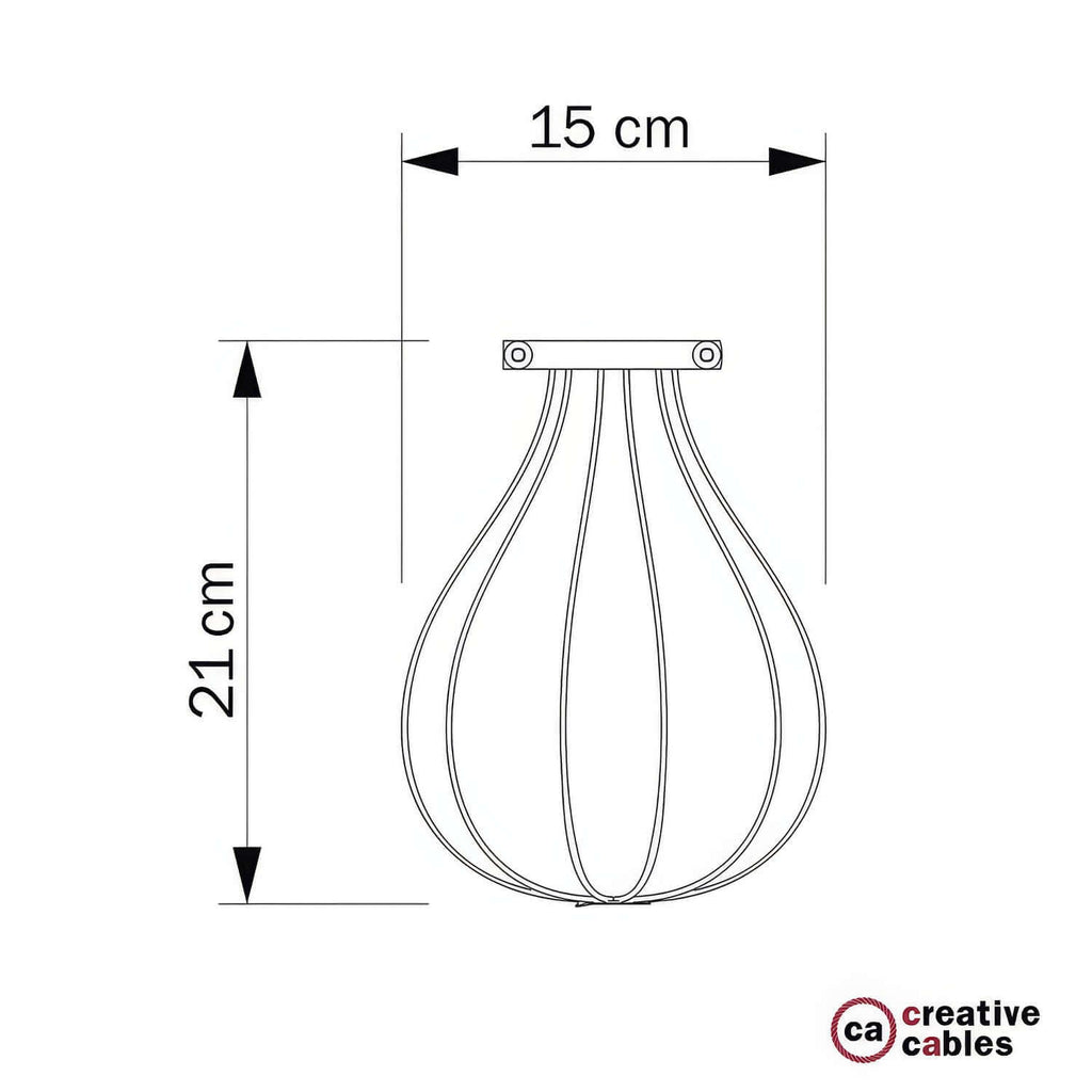 Lampenschirmgitter Drop aus Metall mit verstellbarem Klemmverschluss – Messing – Ansicht 4