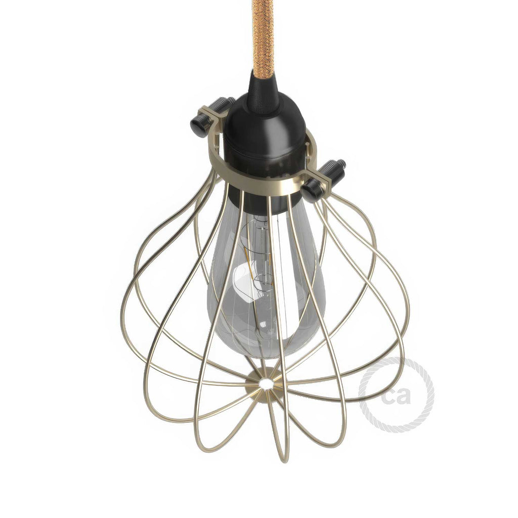 Lampenschirmgitter Drop aus Metall mit verstellbarem Klemmverschluss – Messing – Ansicht 3