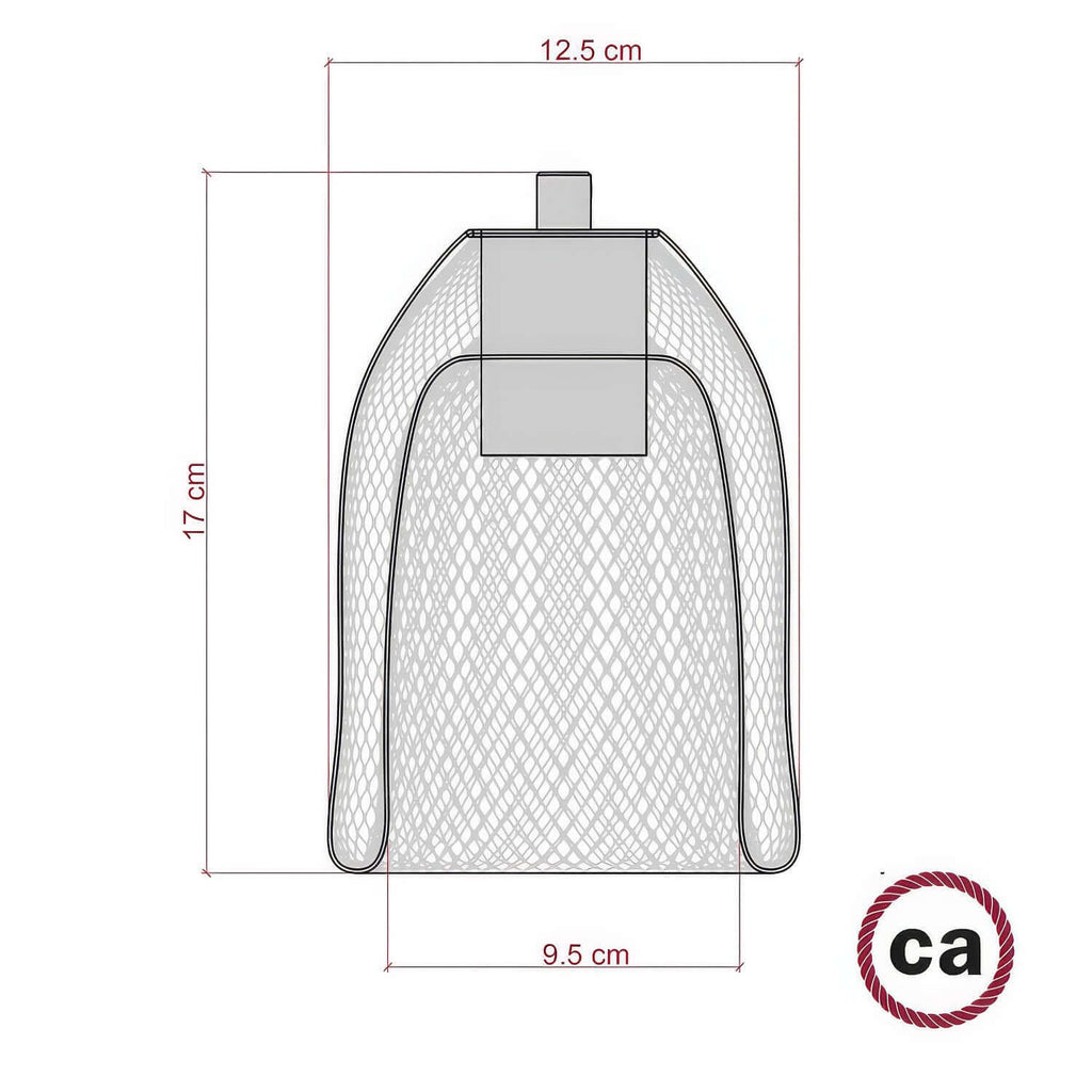 GhostBell Lampenschirmkorb aus Metall mit E27-Lampenfassungs-Kit - Weiß – Ansicht 4