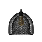 Lampenschirm-Gitter GhostBell XL aus Metall mit E27-Fassung – Schwarz