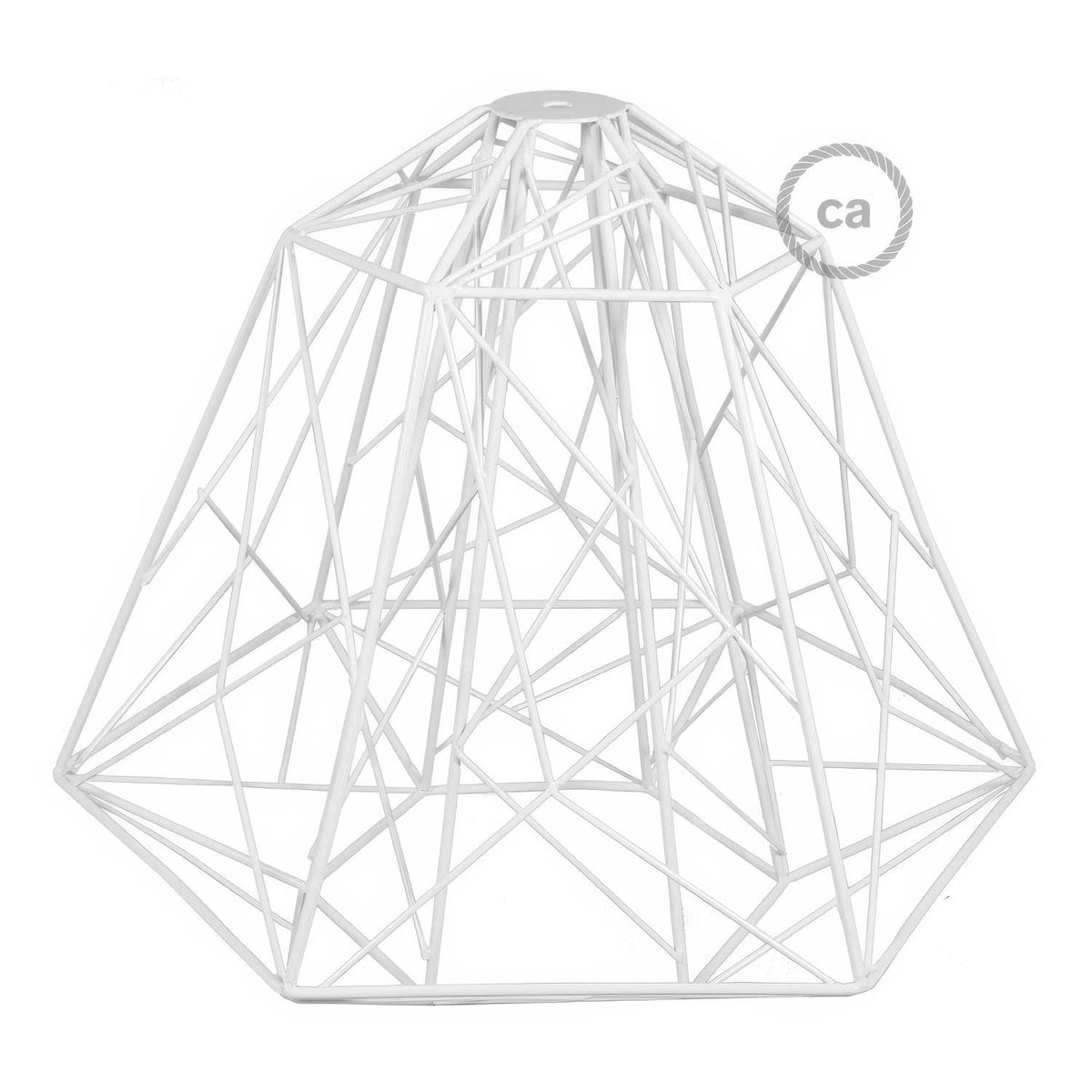 Apollo Gitter XL Lampenschirm aus Metall mit E27-Fassung – Weiß – Ansicht 3
