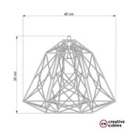 Gitter XL Lampenschirm Apollo aus Metall mit Lampenfassungen E27 – Kupfer – Ansicht 4