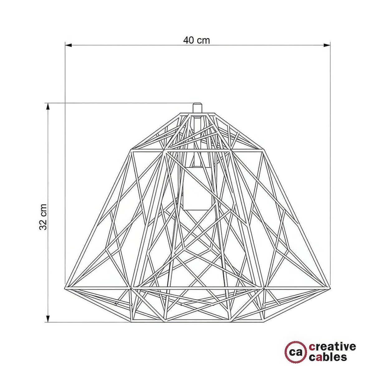 Gitter XL Lampenschirm Apollo aus Metall mit Lampenfassungen E27 – Kupfer – Ansicht 4