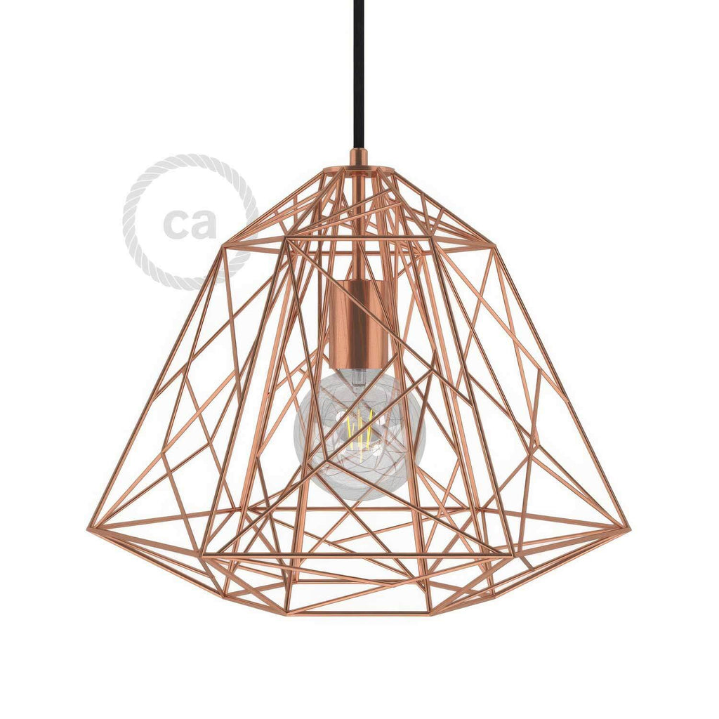 Gitter XL Lampenschirm Apollo aus Metall mit Lampenfassungen E27 – Kupfer