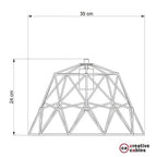 XL-Käfig-Lampenschirm Dome aus Metall mit E27 Lampenfassung - Schwarz – Ansicht 4