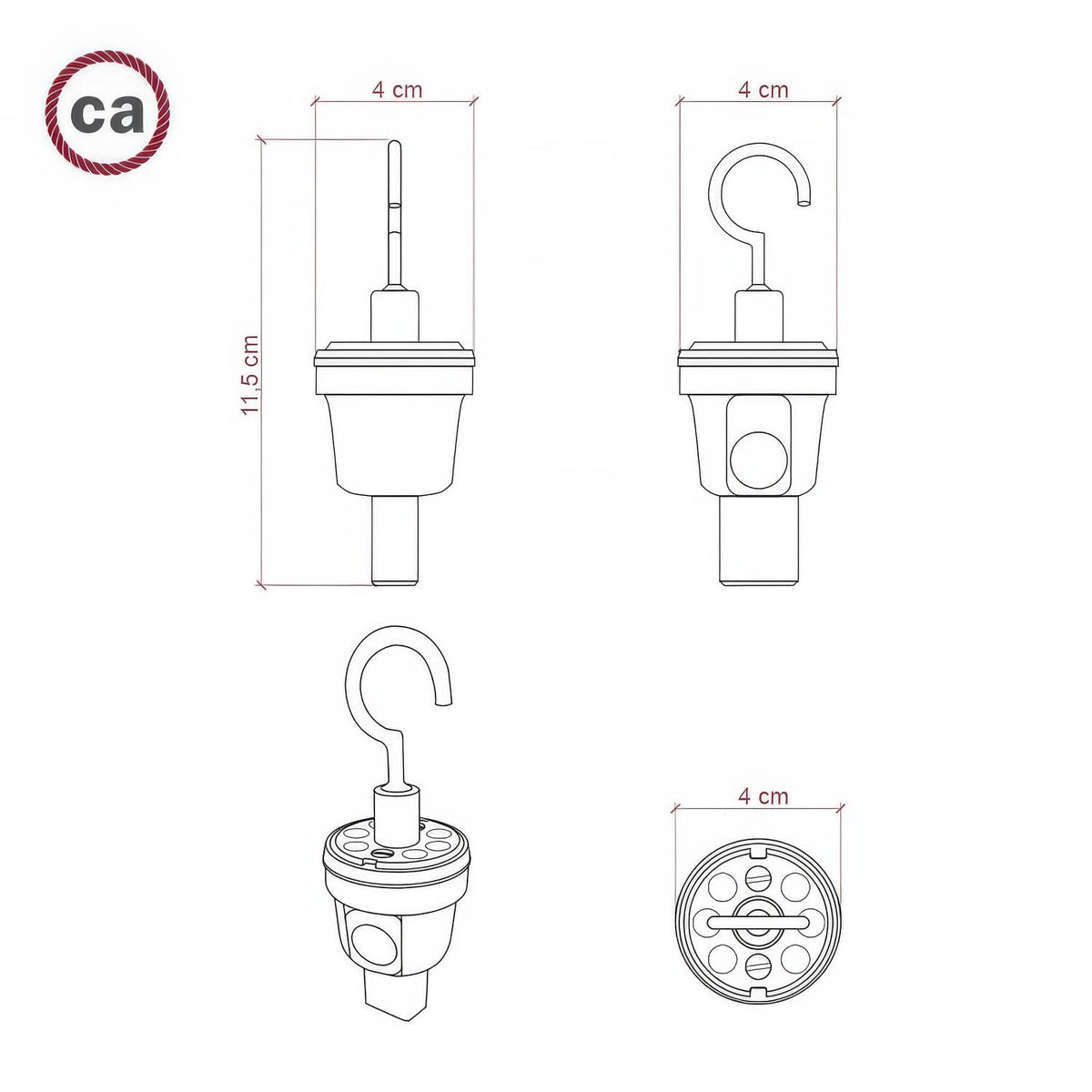 Haken für Lichterketten-System Lumet – Ansicht 4