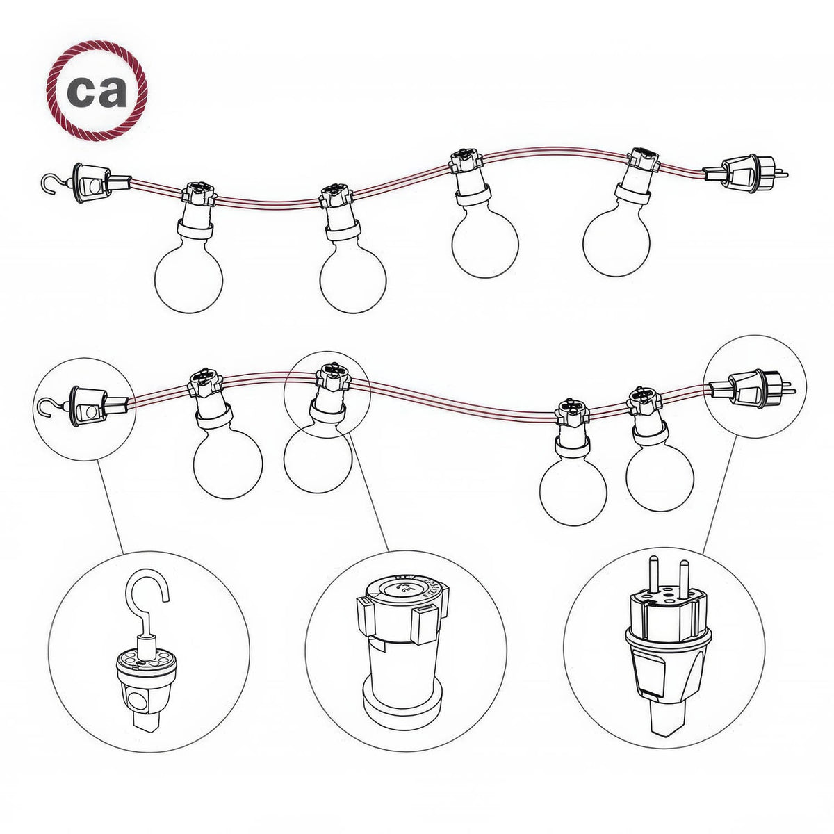 Haken für Lichterketten-System Lumet – Ansicht 5