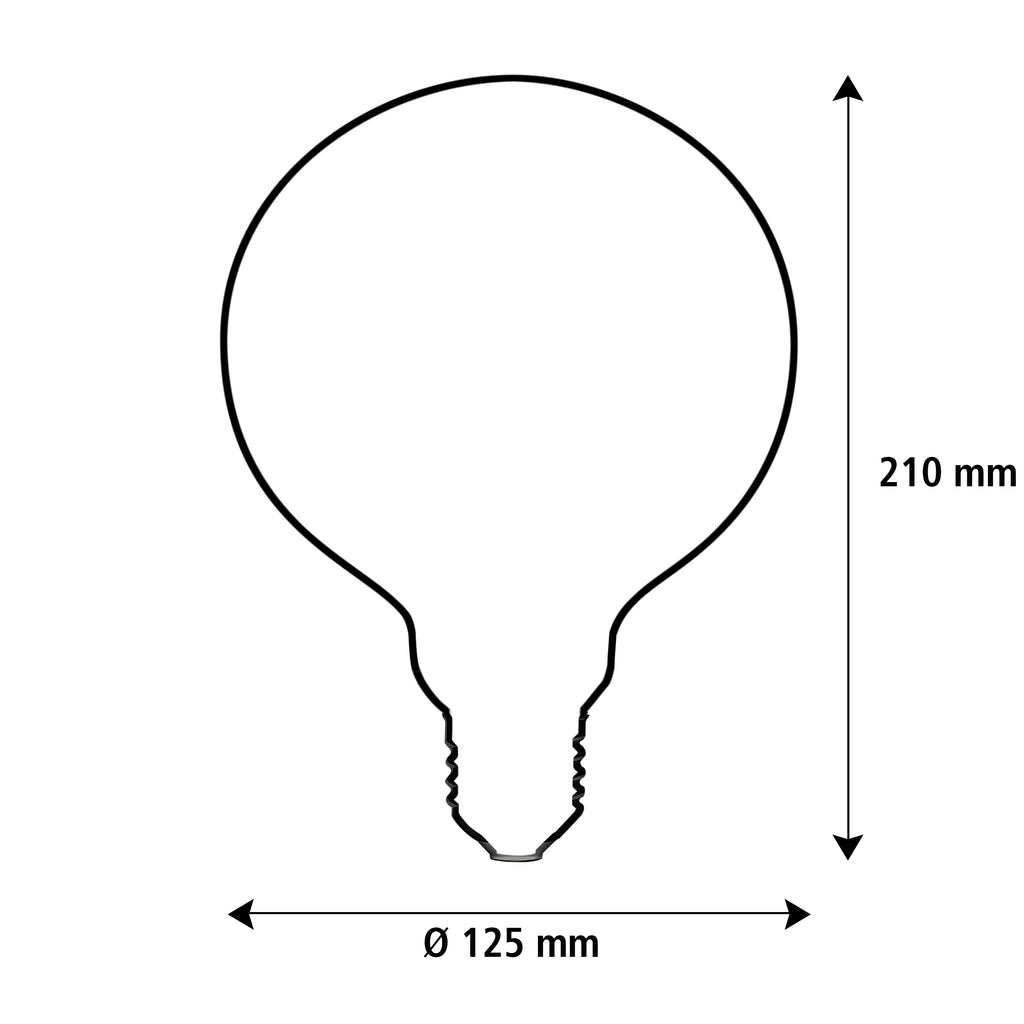 SEGULA LED Bright Globe 125 klar – E27, 14 W, 2.200 K, dimmbar – Bild 3