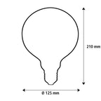 SEGULA LED Bright Globe 125 klar – E27, 14 W, 2.200 K, dimmbar – Bild 3