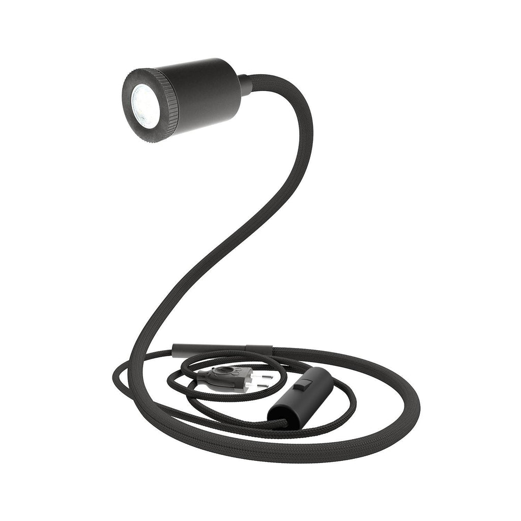 GU1d-one Verstellbare Lampe ohne Basis mit Mini-LED-Strahler - Schwarz