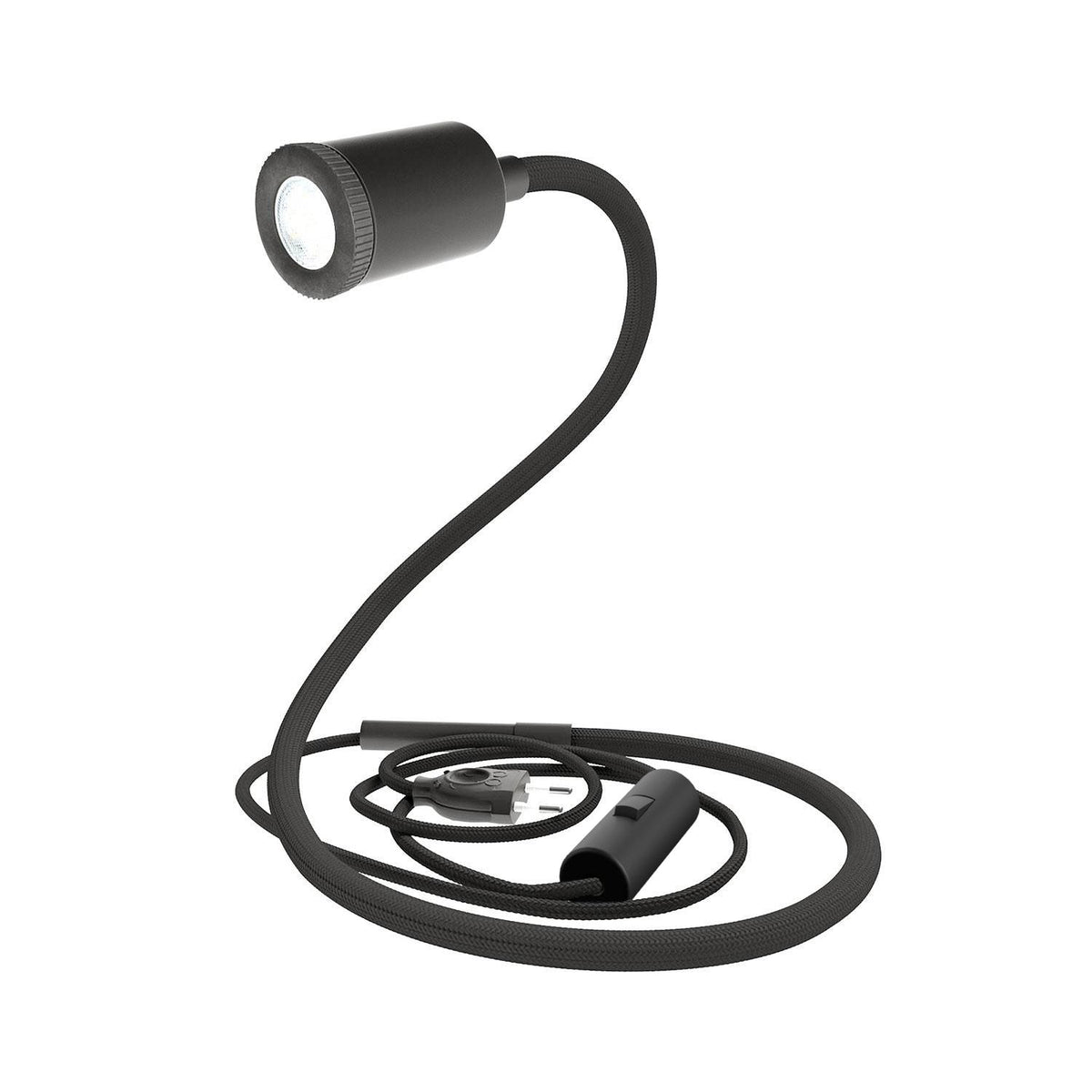 GU1d-one Verstellbare Lampe ohne Basis mit Mini-LED-Strahler - Schwarz