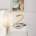GU1d-one Pastell – Flexible Lampe ohne Basis mit Mini-LED-Spot – Senfgelb – Ansicht 2
