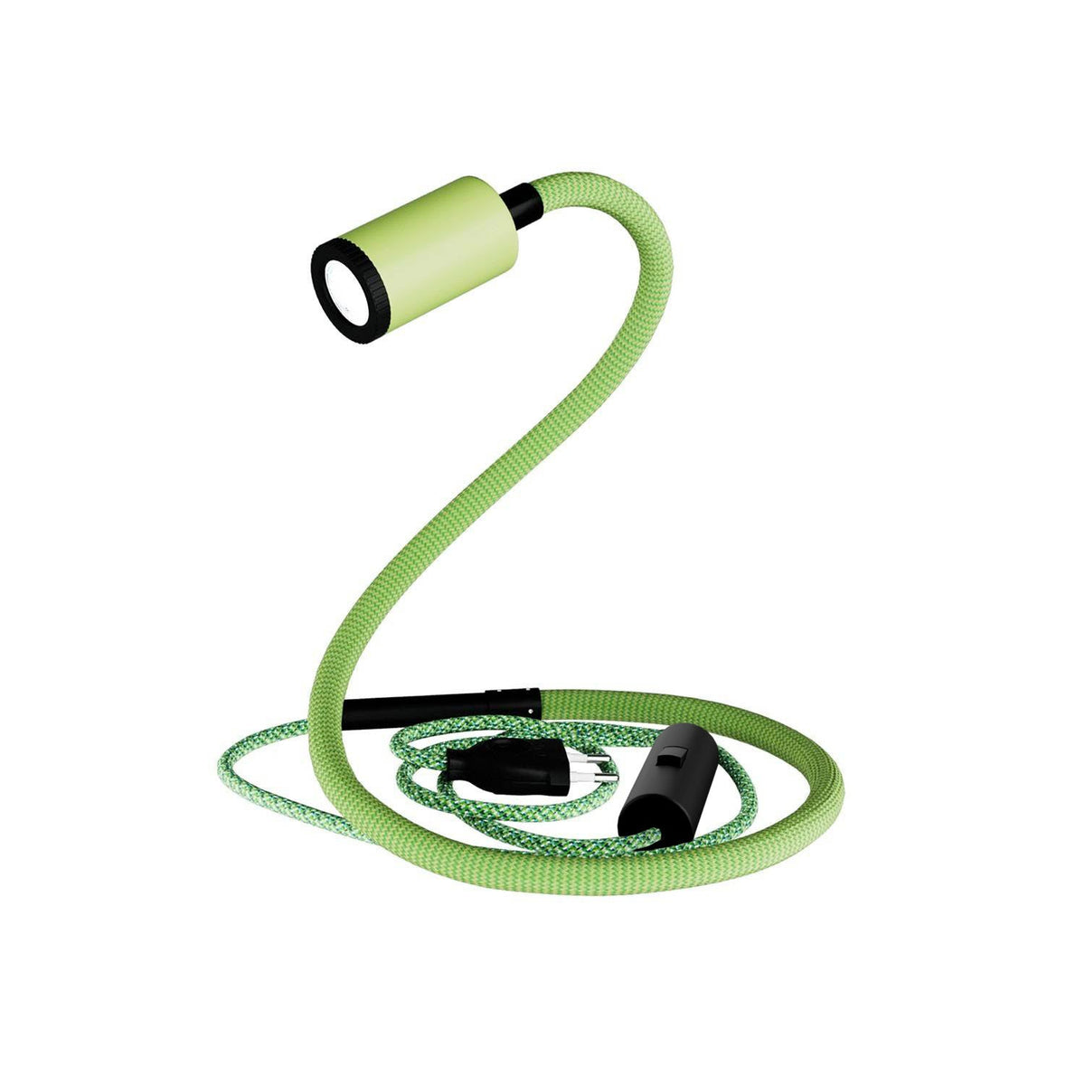 GU1d-one Pastell Schwenkbare Leuchte ohne Basis mit Mini-LED-Spot – Wiesengrün