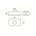 Einpoliger Fußschalter Schwarz mit Schraubklemmen – Design von Achille Castiglioni – Ansicht 5