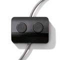 Einpoliger Fußschalter Schwarz mit Doppelfunktion – Design by Achille Castiglioni