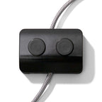 Einpoliger Fußschalter Schwarz mit Doppelfunktion – Design by Achille Castiglioni