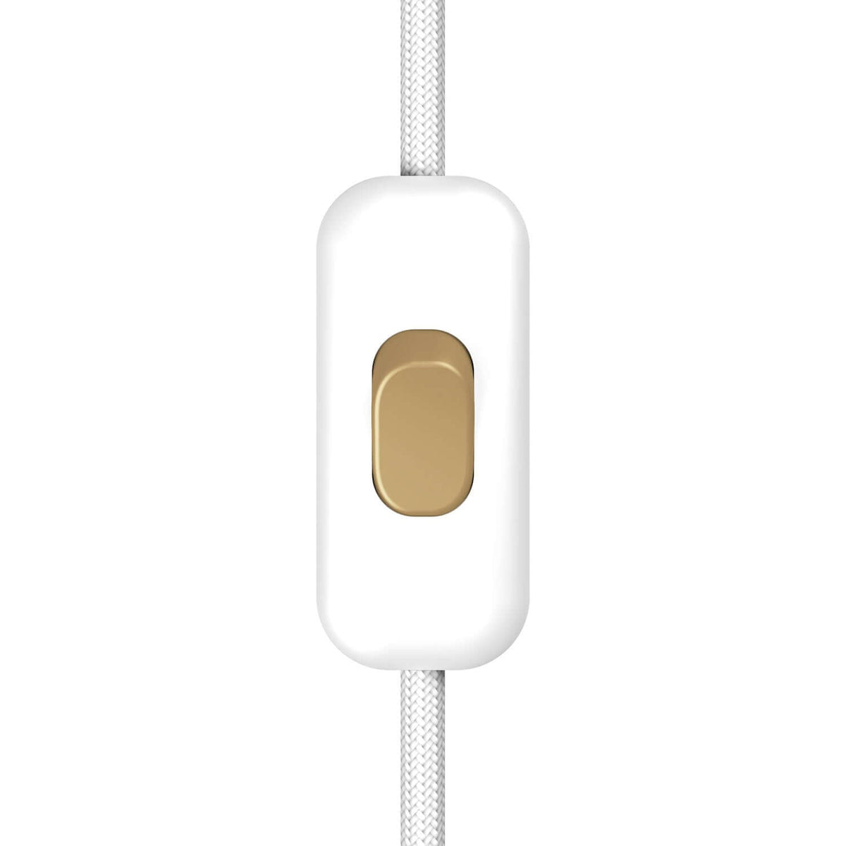 Einpoliger Creative Switch Kabelunterbrecher Weiß mit Bronze-Taste