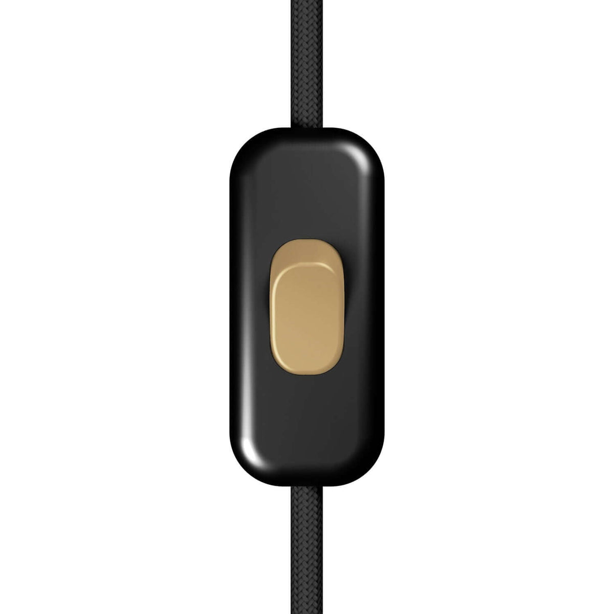 Unipolarer Creative Switch Kipp-Schalter Schwarz mit Bronze-Taster
