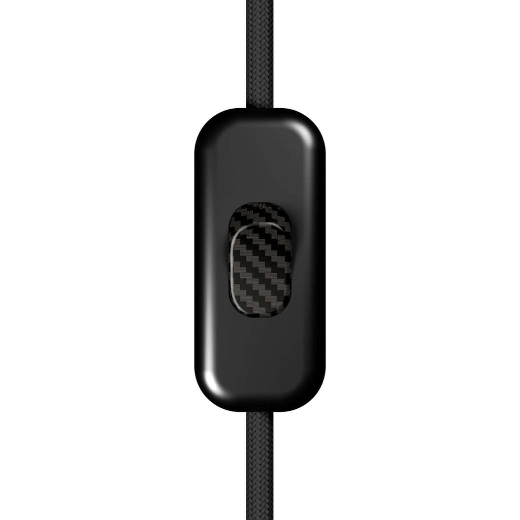 Einpoliger Creative Switch-Schalter Schwarz und Taster in Carbonfaser-Optik