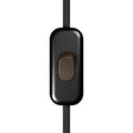 Einpoliger Creative Switch Schnurschalter Schwarz mit Wengé Look-Taste