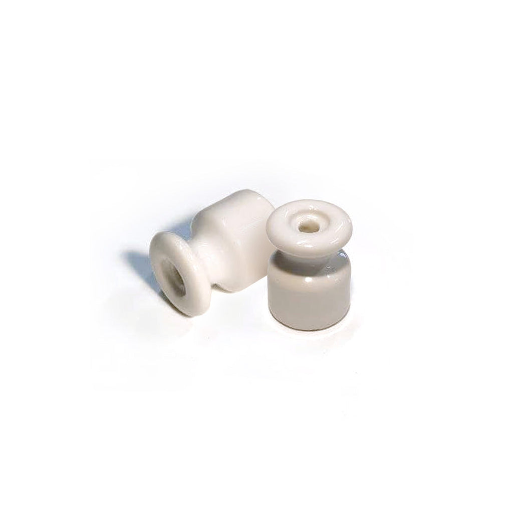 Porzellan-Isolator für Aufputzinstallation 18 mm – Weiß