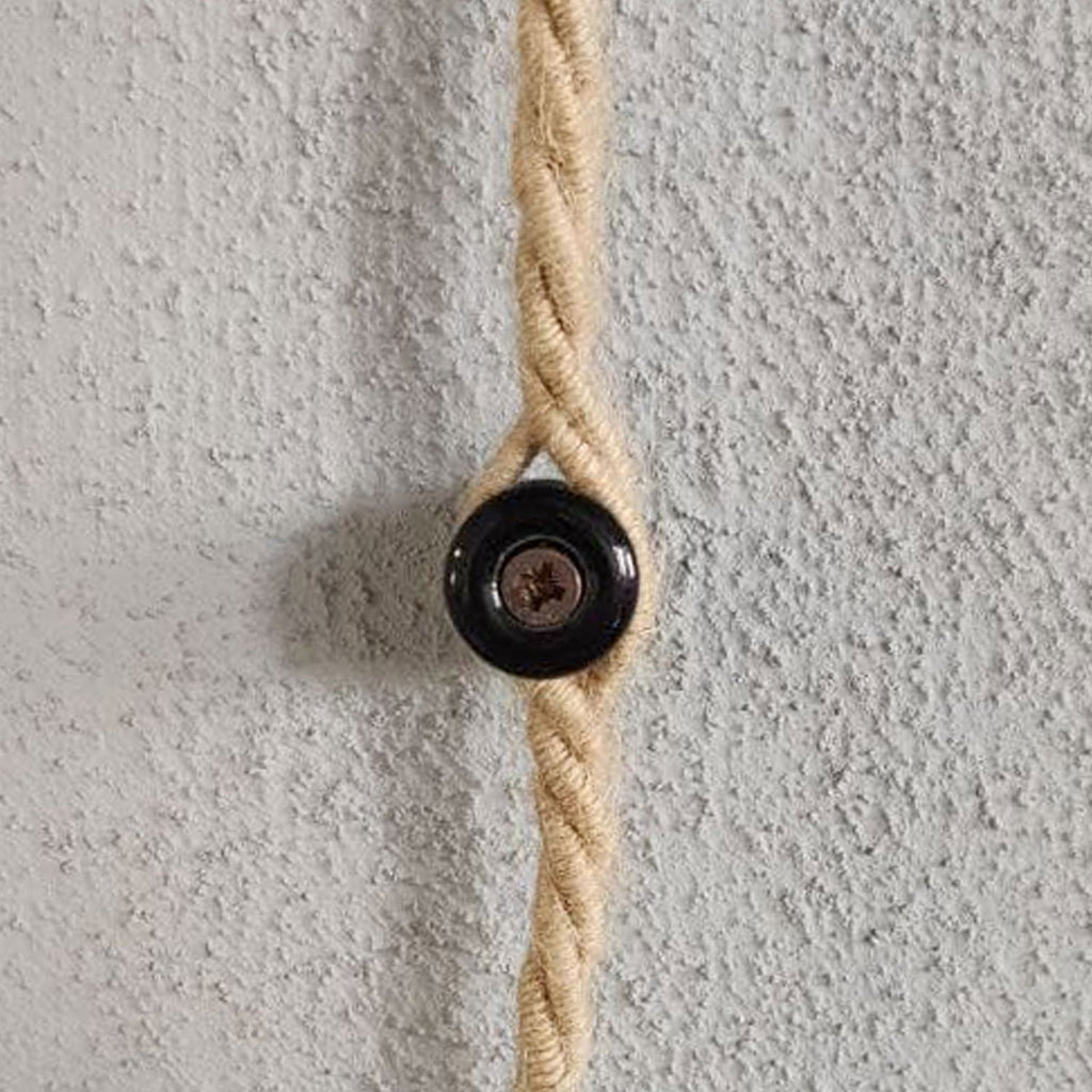 Porzellan-Isolator für Wandinstallation 18 mm – Schwarz – Ansicht 2