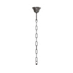 Komplett-Kit Vintage-Pendelleuchte: Lampenbaldachin aus Eisen und Genuesische Kette – 50 cm