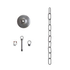 Komplett-Kit Vintage-Pendelleuchte: Lampenbaldachin aus Eisen und Genuesische Kette – 50 cm – Ansicht 4
