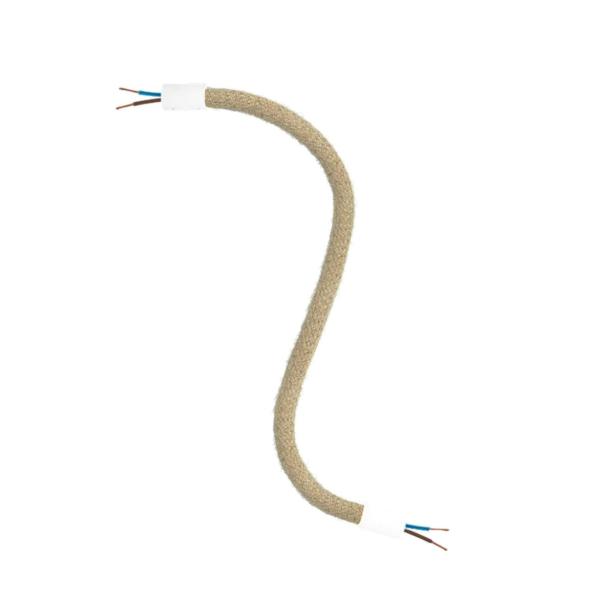 Creative Flex Kit – flexibles Verlängerungsrohr mit Jute RN06 Natur ummantelt und Metallenden