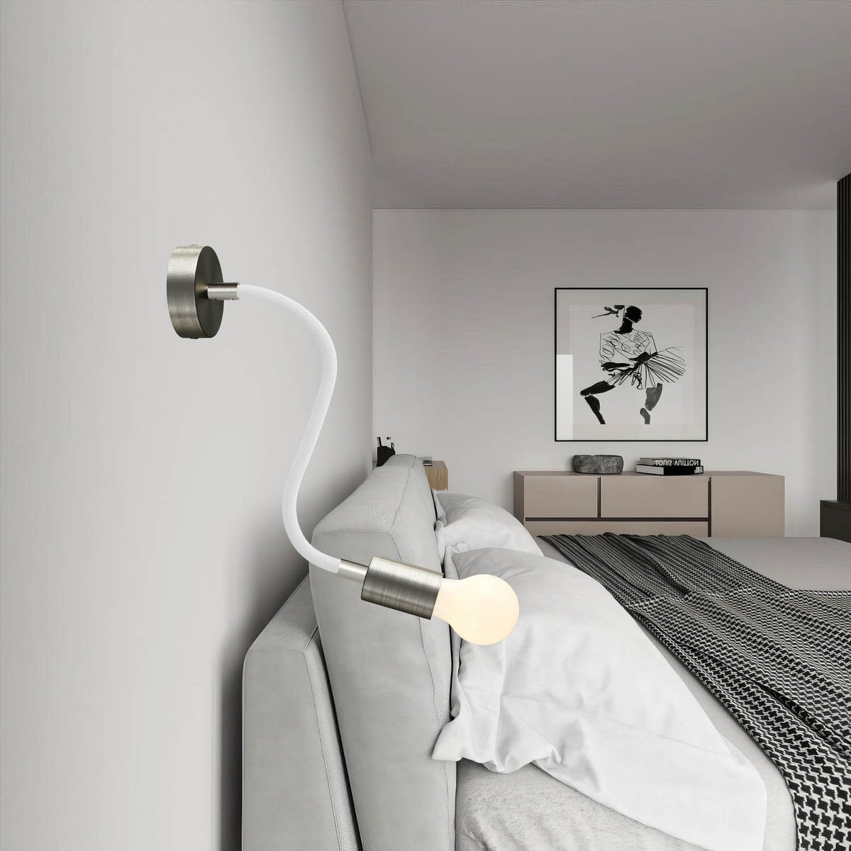 Creative Flex Kit – flexible Verlängerungsröhre RM01 Weiß, ummantelt mit Stoff, mit Metallenden – Ansicht 20