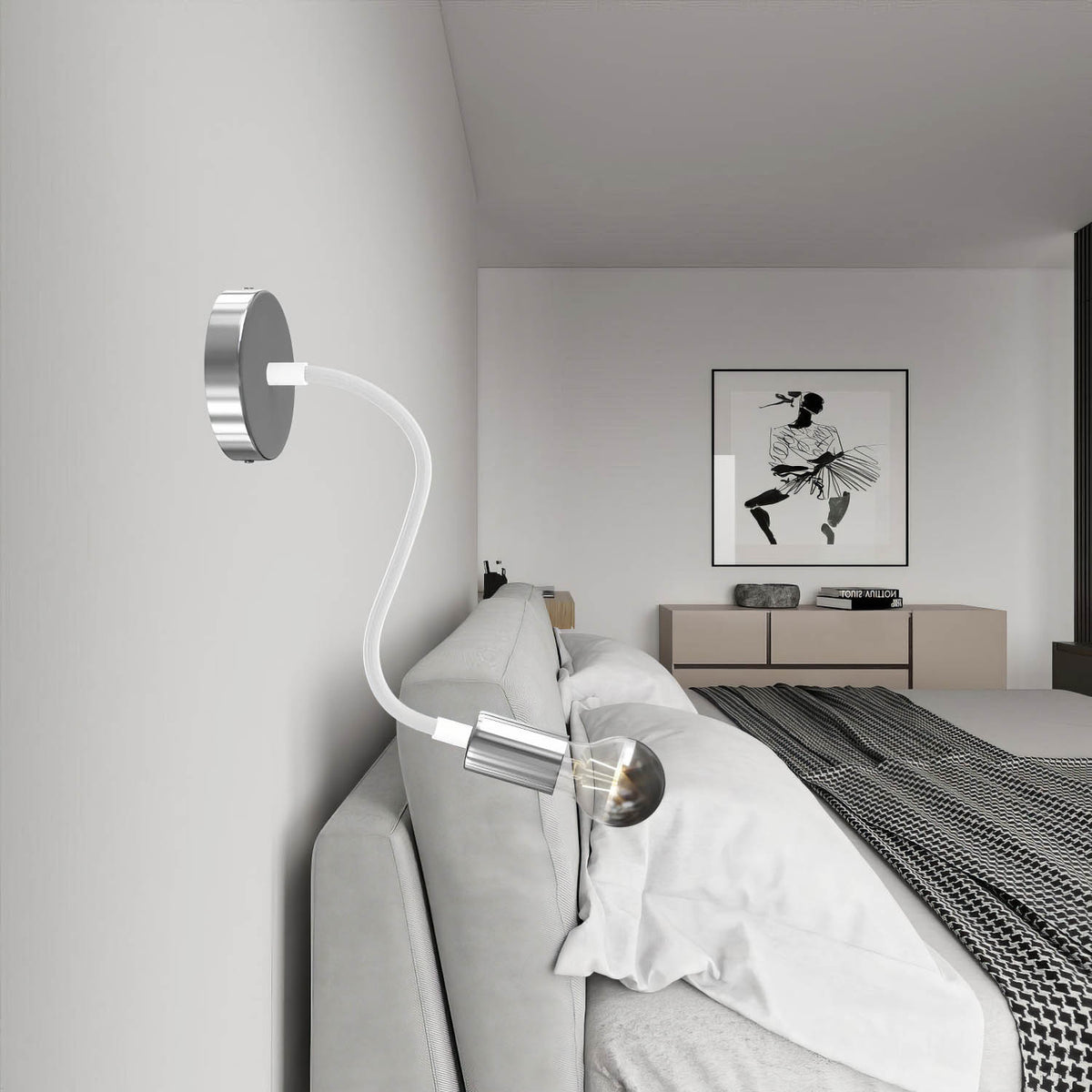 Kit Creative Flex flexibles Verlängerungsrohr mit Stoffbezug RM02 Silber und Metallenden – Ansicht 3