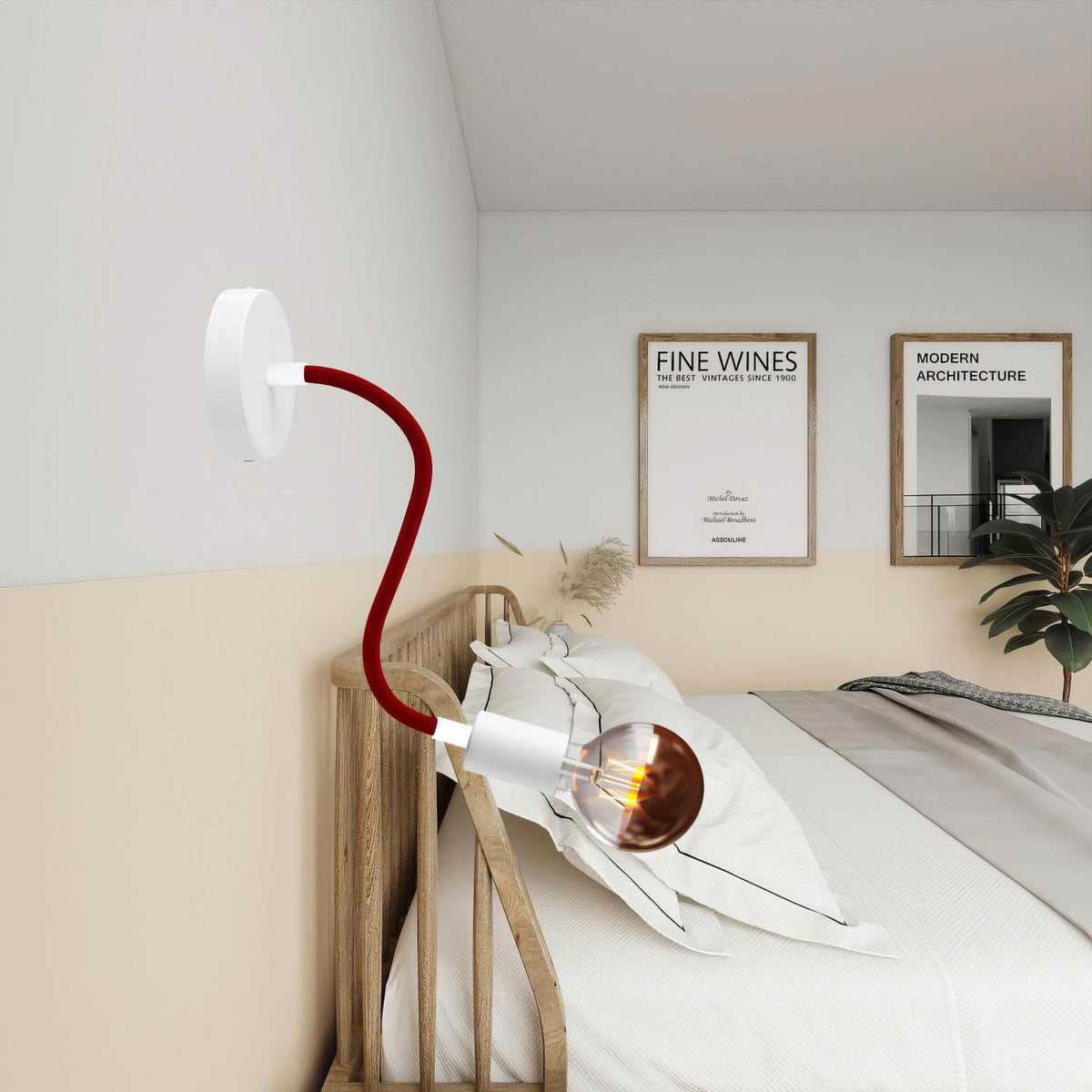 Creative Flex Kit – flexibles Verlängerungsrohr mit RM09-Stoffbezug in Rot und Metallendstücken – Ansicht 3
