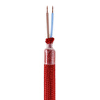 Creative Flex Kit – flexibles Verlängerungsrohr mit RM09-Stoffbezug in Rot und Metallendstücken – Ansicht 2