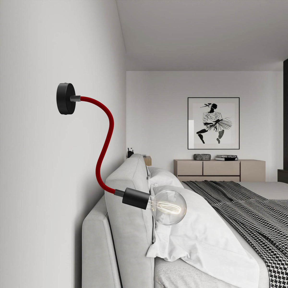 Creative Flex Kit – flexibles Verlängerungsrohr mit RM09-Stoffbezug in Rot und Metallendstücken – Ansicht 13