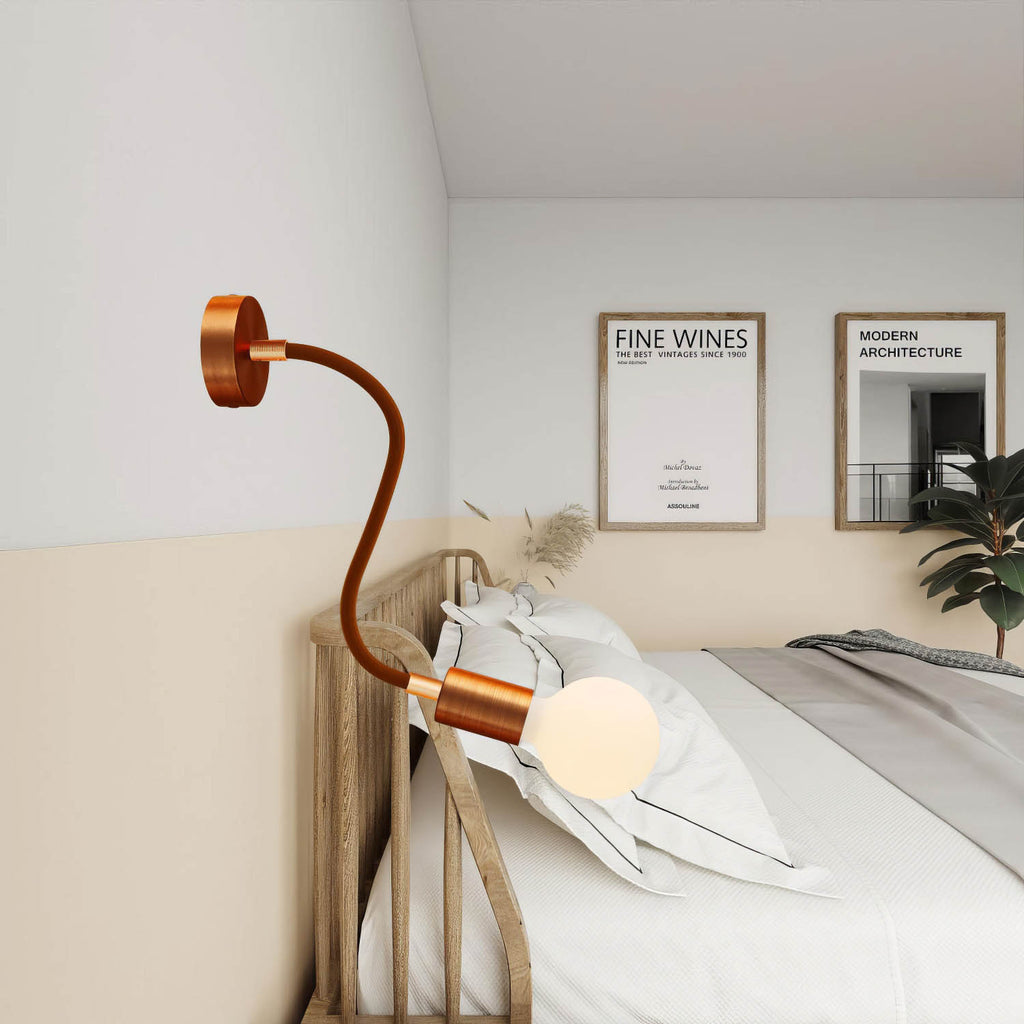 Kit Creative Flex flexibler Verlängerungsschlauch mit Stoffüberzug RM13 Braun und Metallenden – Ansicht 27
