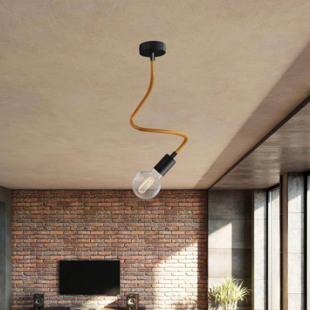 Creative Flex Kit, flexibles Verlängerungsrohr mit Stoffüberzug RM73 Bronze und Metallendstücken – Ansicht 16