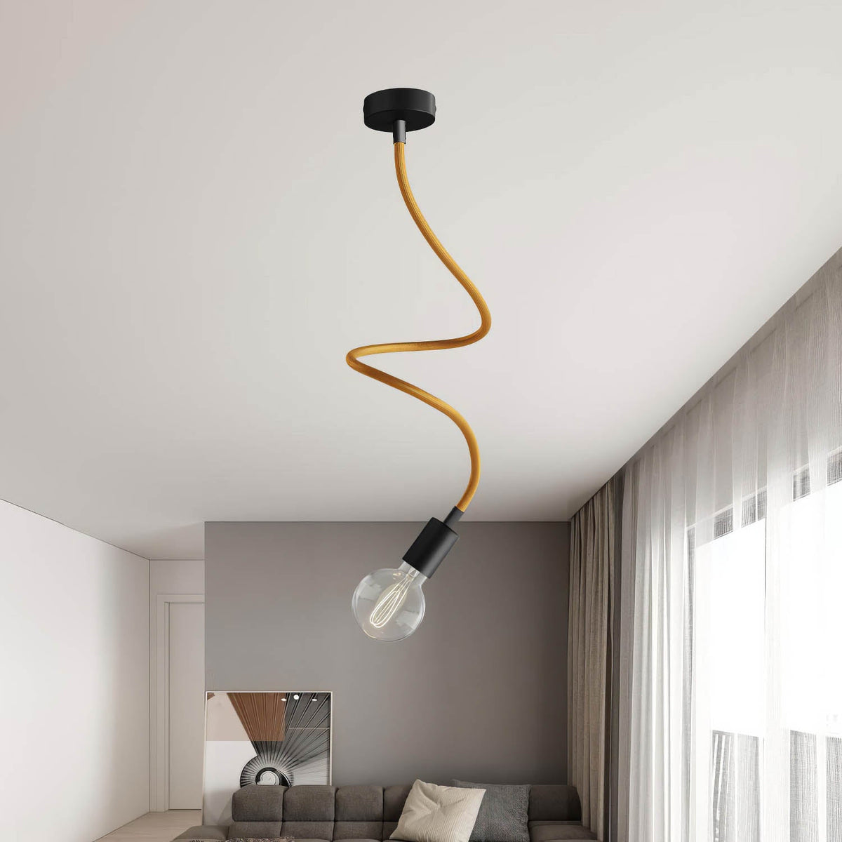 Creative Flex Kit, flexibles Verlängerungsrohr mit Stoffüberzug RM73 Bronze und Metallendstücken – Ansicht 18