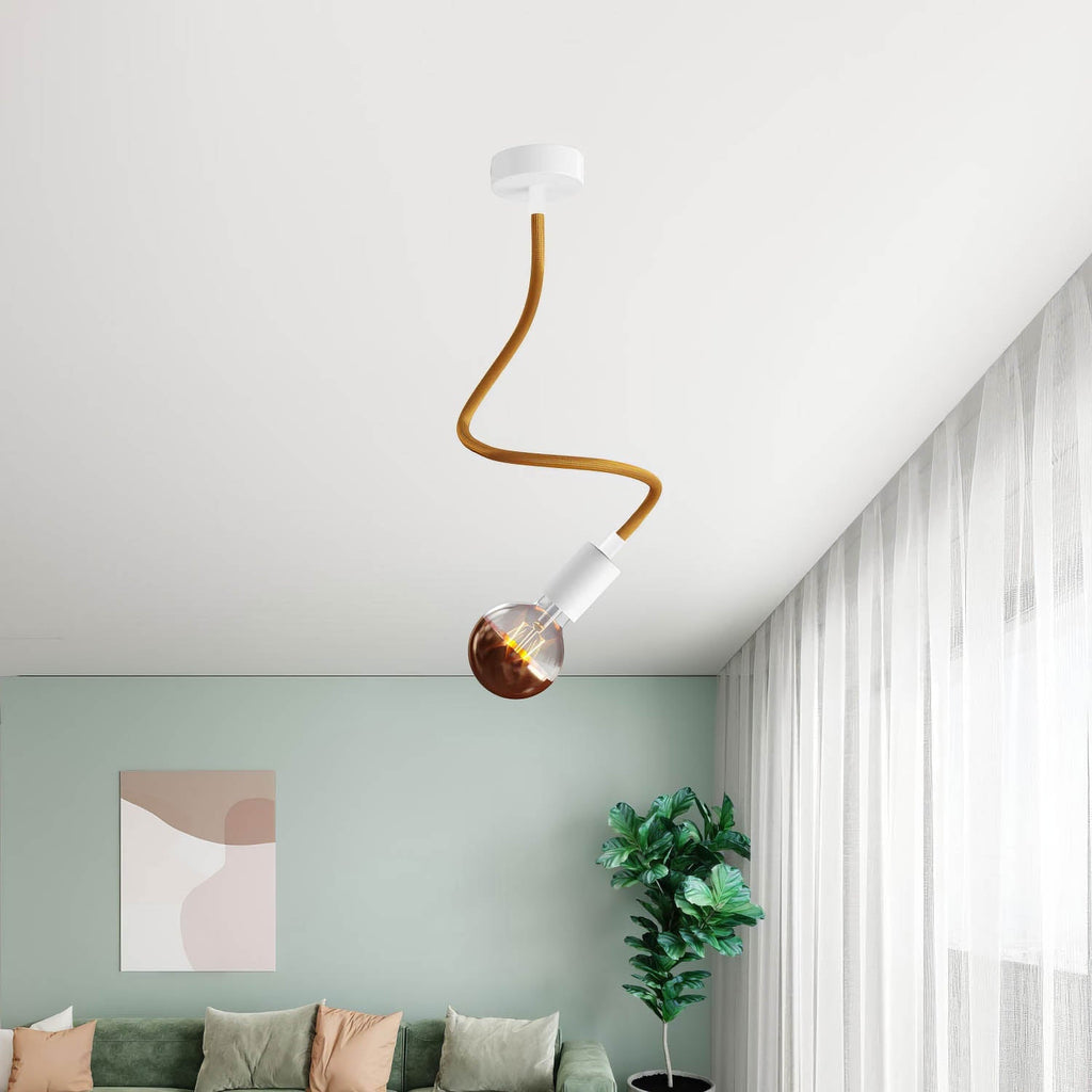 Creative Flex Kit, flexibles Verlängerungsrohr mit Stoffüberzug RM73 Bronze und Metallendstücken – Ansicht 7