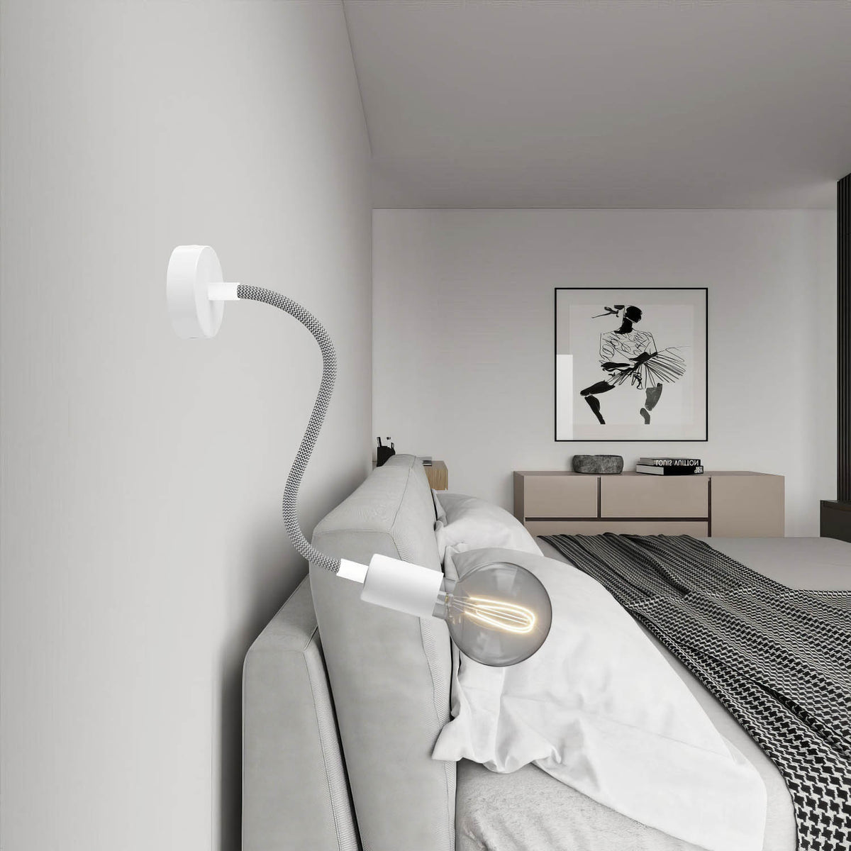 Kit Creative Flex flexibler Verlängerungsschlauch mit Stoffummantelung RM75 Titanio mit Metallendstücken – Ansicht 3