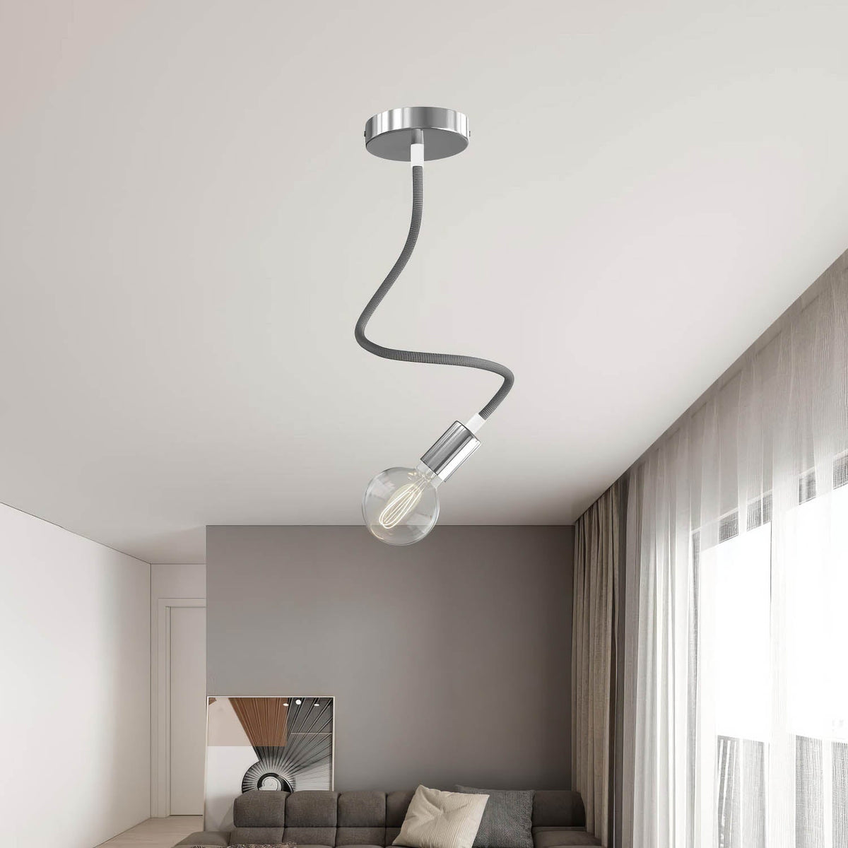 Kit Creative Flex flexibler Verlängerungsschlauch mit Stoffummantelung RM75 Titanio mit Metallendstücken – Ansicht 7