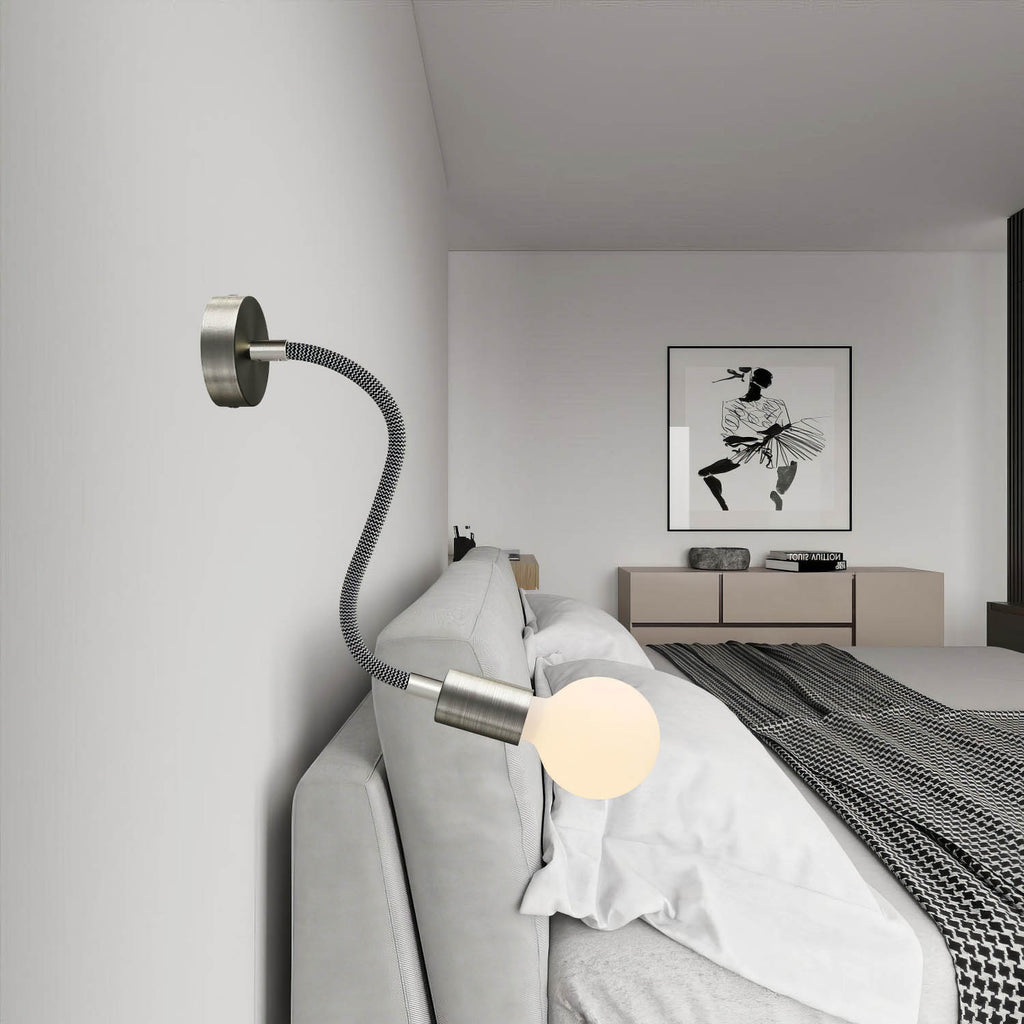 Creative Flex Set flexibles Verlängerungsrohr mit Stoffbezug RZ30 Eisen-Schwarz und Metallendstücken – Ansicht 20