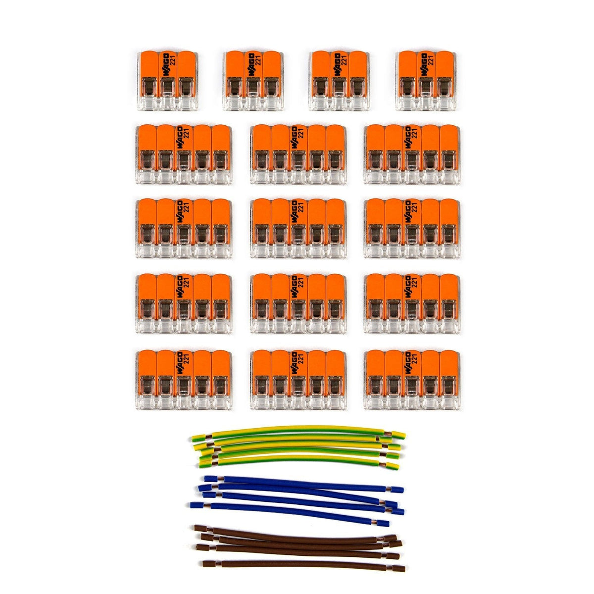 WAGO-Anschluss-Kit kompatibel mit 3x Kabel für 14-Loch-Rosette