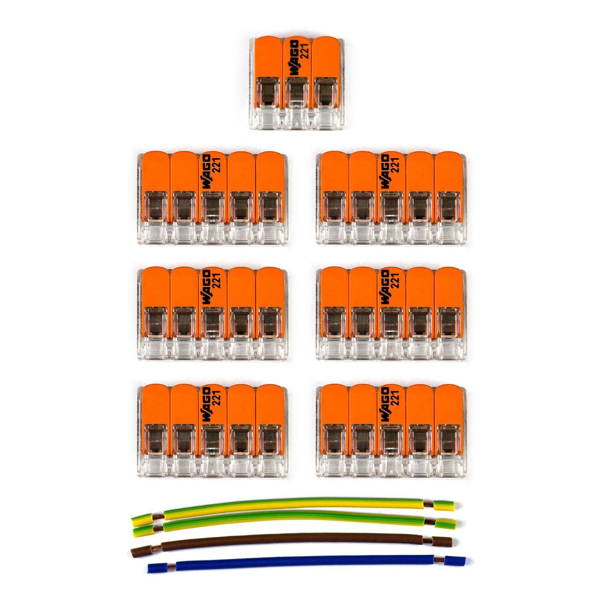 WAGO-Anschlusskit für 3x-Kabel, passend für 6-Loch-Baldachin