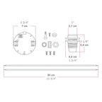 Elektronischer Bausatz für batteriebetriebene 5V‑USB‑C‑Lampen mit E14‑Lampenfassungen mit Gewinde – Schwarz – Ansicht 7
