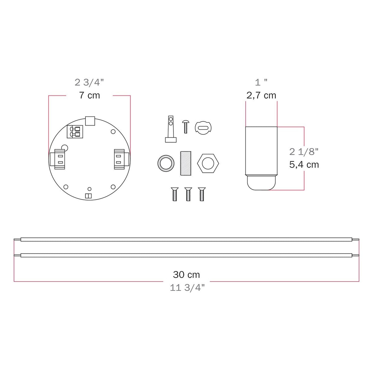 Elektronischer Bausatz für batteriebetriebene 5V-USB‑C‑Lampen mit glatten E14-Lampenfassungen – Schwarz – Ansicht 7