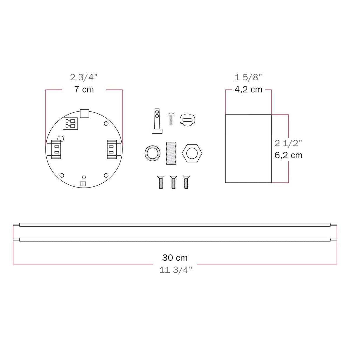 Elektronischer Bausatz für batteriebetriebene 5V‑USB‑C‑Lampen mit E27‑Lampenfassungen – Satiniertes Bronze – Ansicht 6