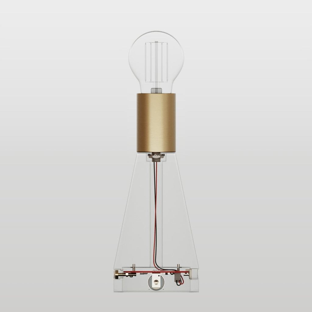 Elektronischer Bausatz für batteriebetriebene 5V‑USB‑C‑Lampen mit E27‑Lampenfassungen – Satiniertes Bronze – Ansicht 2