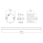 Elektronischer Bausatz für batteriebetriebene 5V‑USB‑C‑Lampen mit E27‑Lampenfassungen aus Holz – Neutral – Ansicht 6
