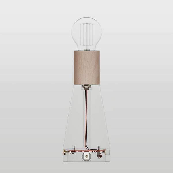 Elektronischer Bausatz für batteriebetriebene 5V‑USB‑C‑Lampen mit E27‑Lampenfassungen aus Holz – Neutral
