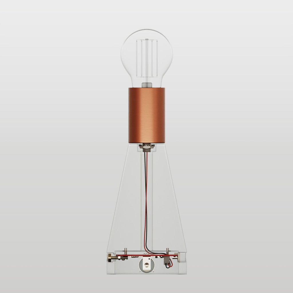 Elektronischer Bausatz für batteriebetriebene 5V-USB‑C‑Lampen mit E27-Lampenfassungen – Satin-Kupfer – Ansicht 2